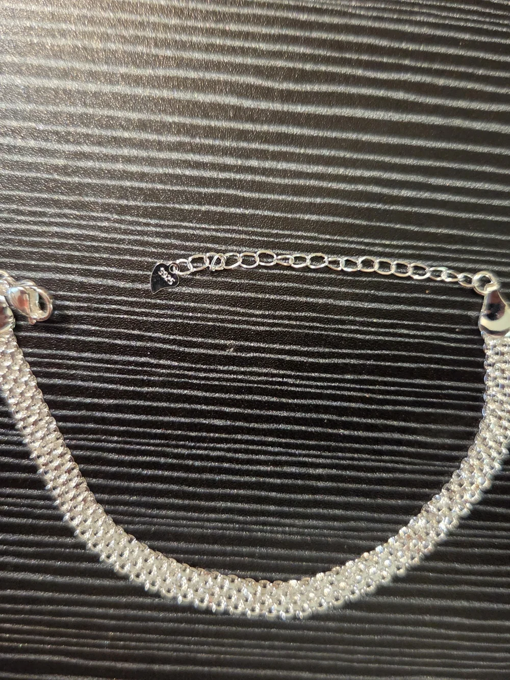 Beautiful 925 Sterling Silver Woven Mesh Chain Bracelet